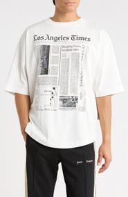 Palm Angels LA Times News Oversize Graphic T-Shirt