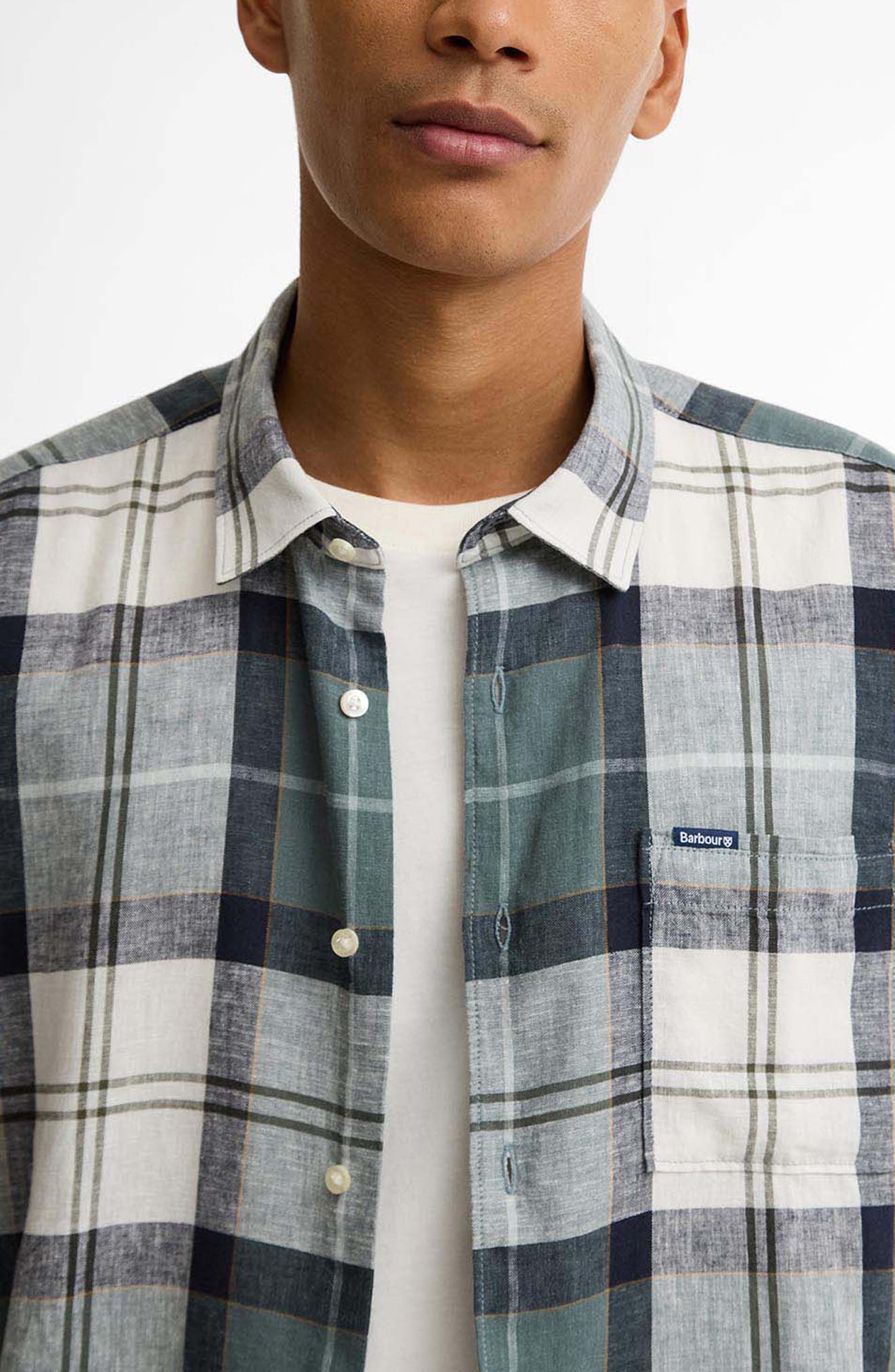 Croft Short Sleeve Linen Blend Shirt - image 2