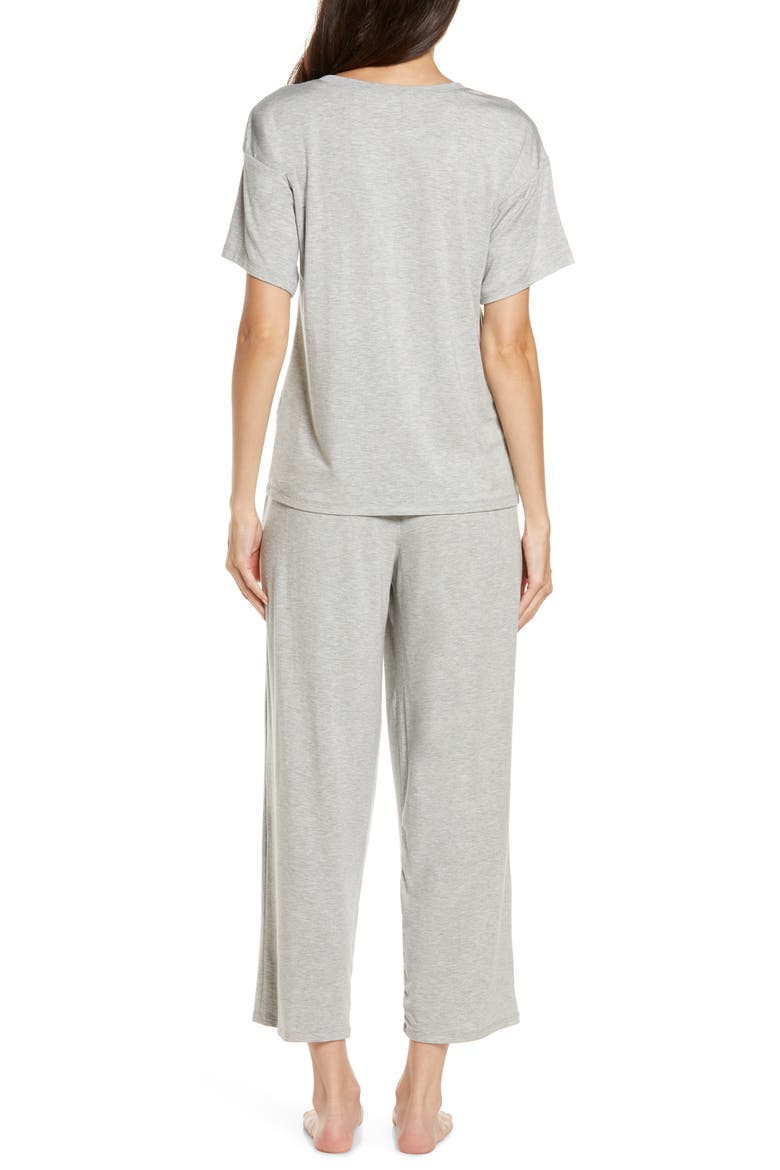 Moonlight Eco Easy Crop Pajamas, Alternate, color, GREY HEATHER