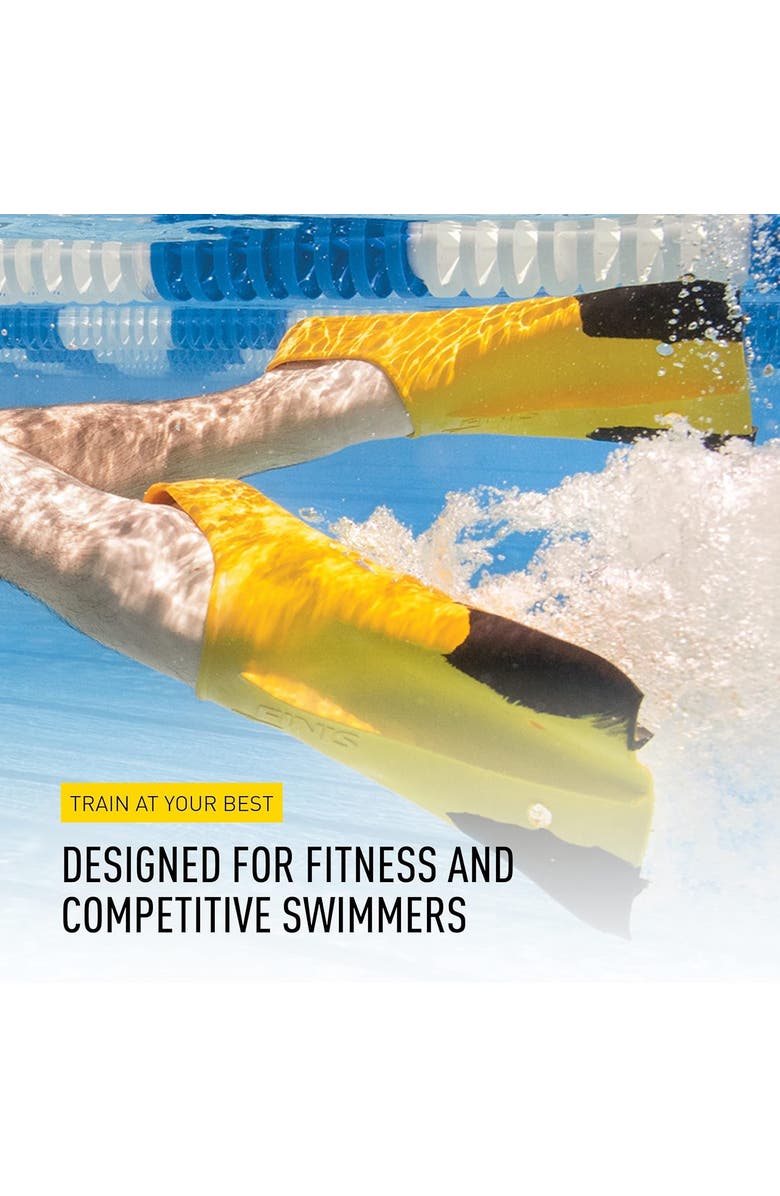 FINIS Z2 Gold Zoomers Swim Fins Short Blade Training Fins for Strength and Speed Natural Rubber Fit, Alternate, color, Yellow