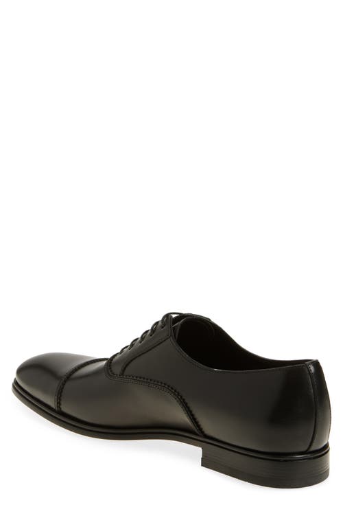 Ferragamo Boston Cap Toe Oxford In Nero
