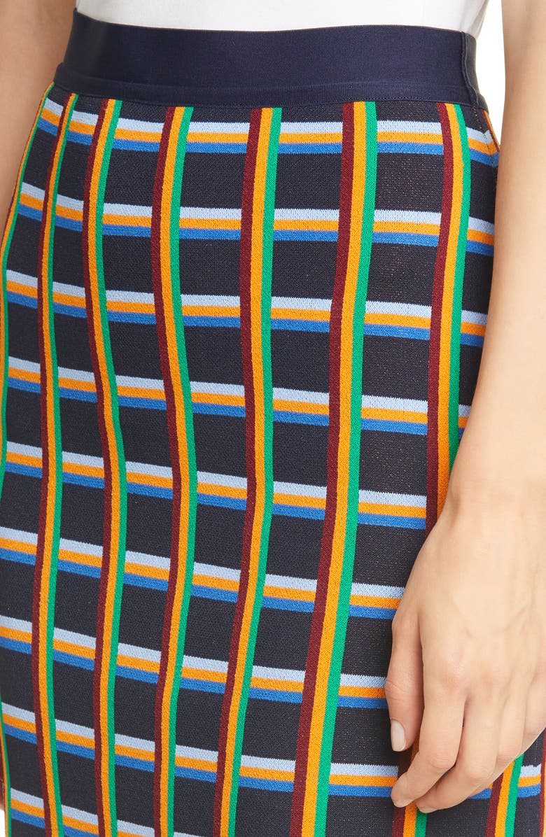 Tory Sport by Tory Burch Tory Sport Circuit Plaid Knit Skirt, Alternate, color, 