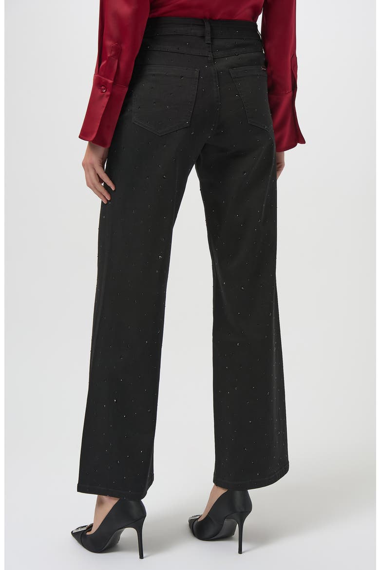 Studded Wide Leg Jeans, Alternate, color, BLACK