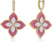 Roberto Coin Venetian Princess Diamond & Rhodonite Drop Earrings