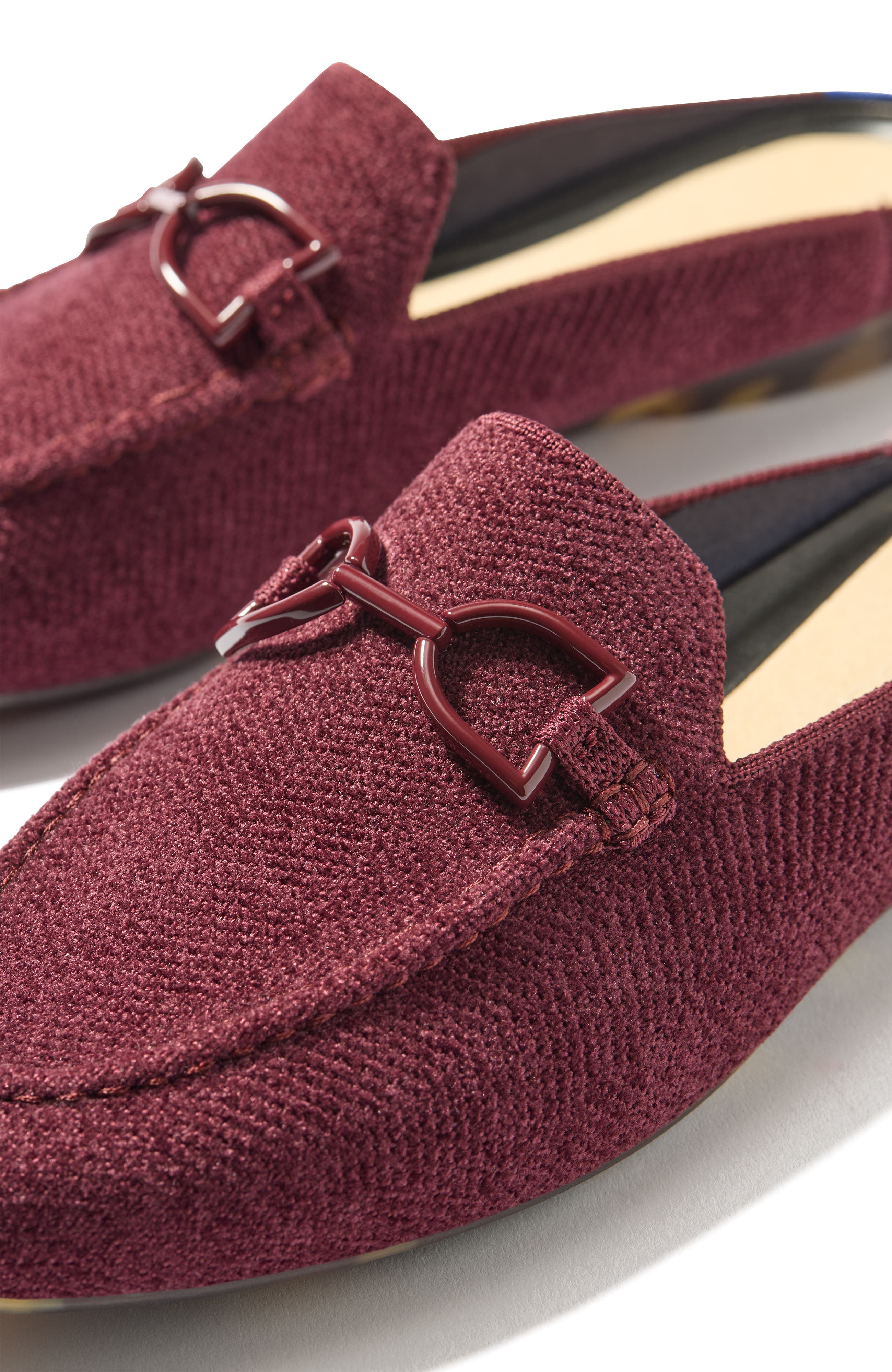 Rothy's The ReVelvet Double Bit Loafer Mule, Alternate, color, Revelvet Syrah