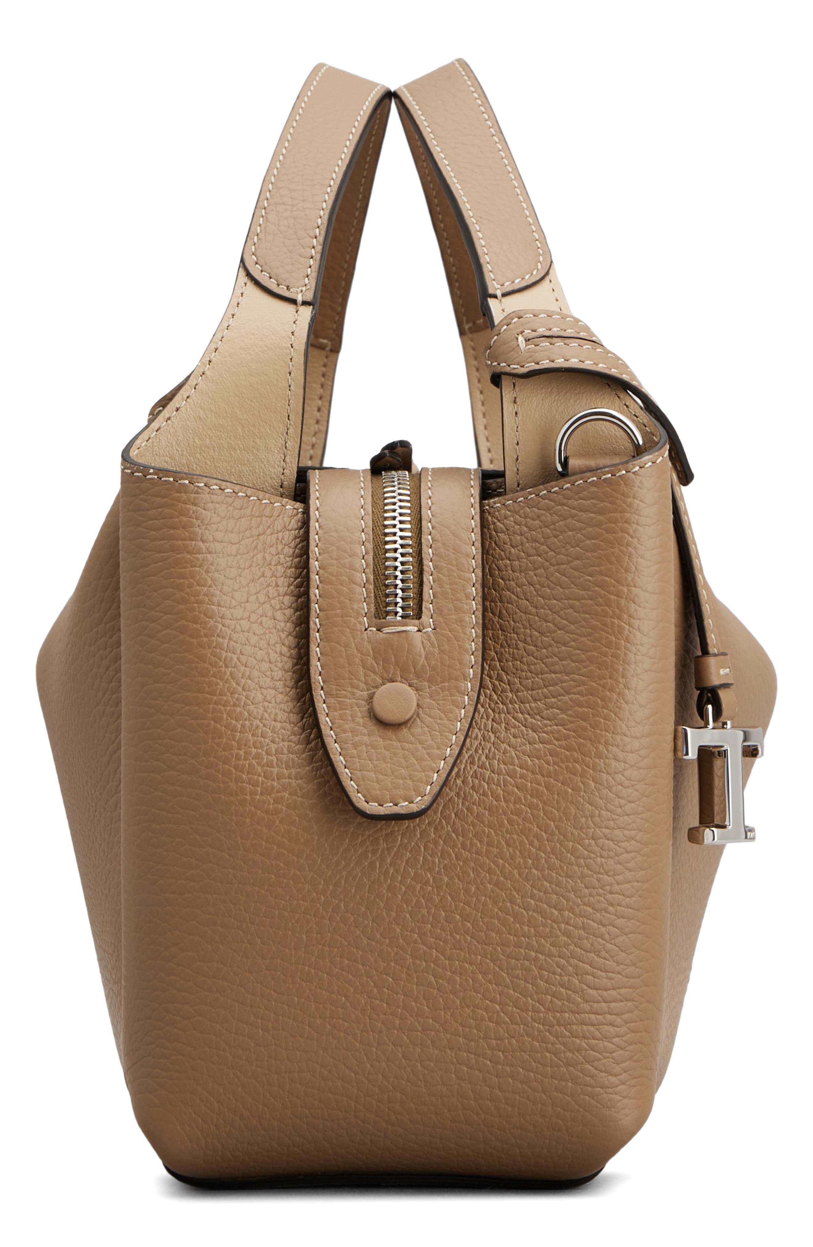 Tod's Mini T Timeless Leather Bowling Bag, Alternate, color, 