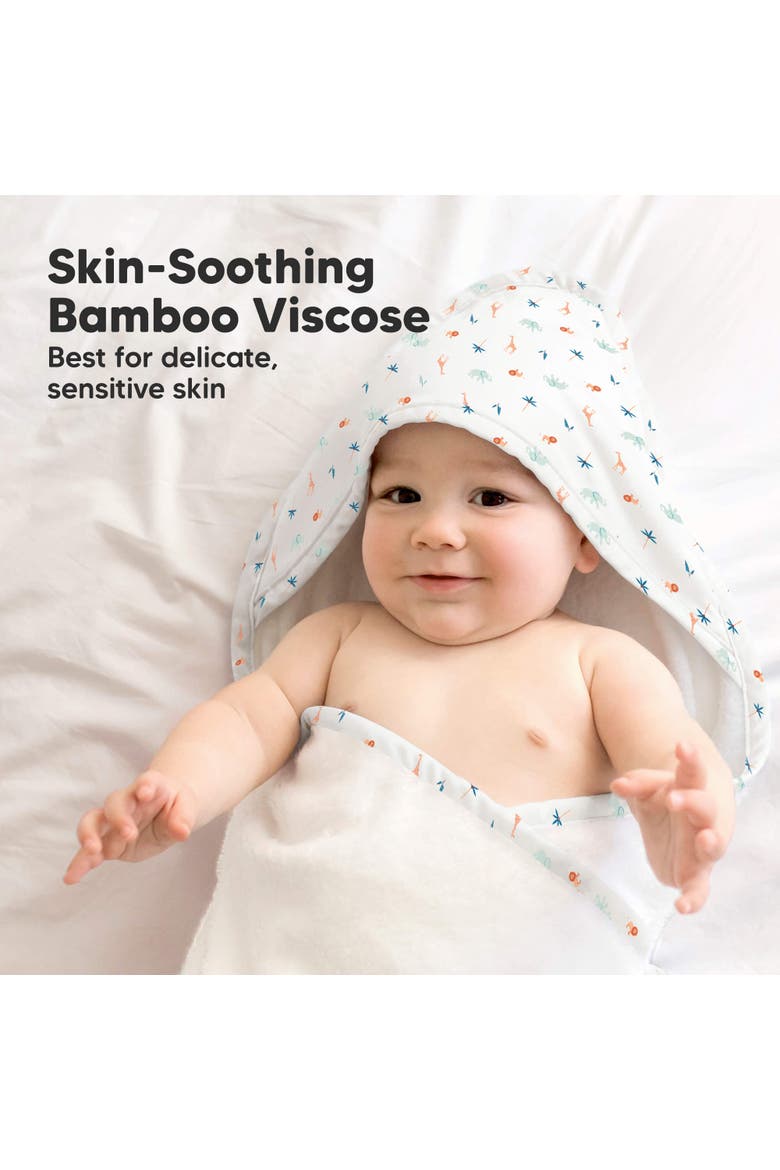 Luxe Baby Hooded Towel, Alternate, color, Wildscape