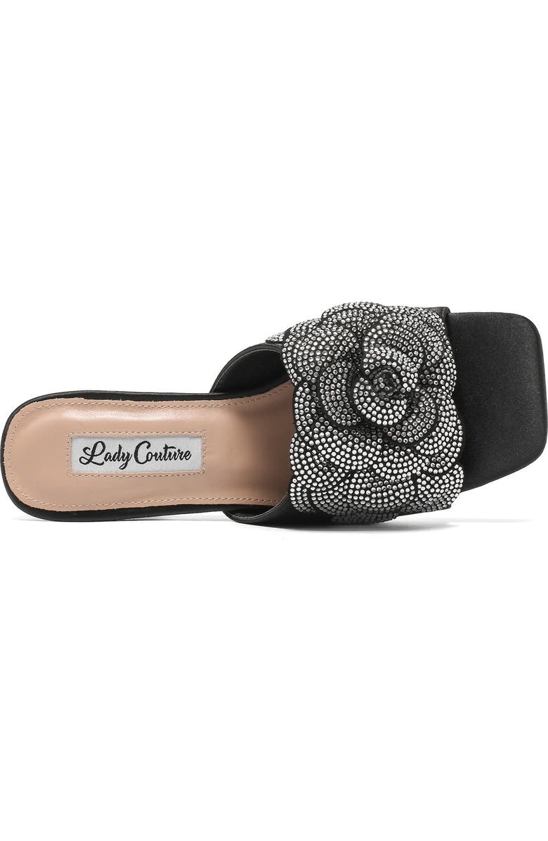 LADY COUTURE Petal Slide Sandal, Alternate, color, Black