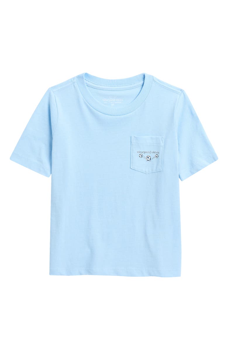 vineyard vines Kids' Soccer Balls Cotton Graphic Pocket T-Shirt, Main, color, 