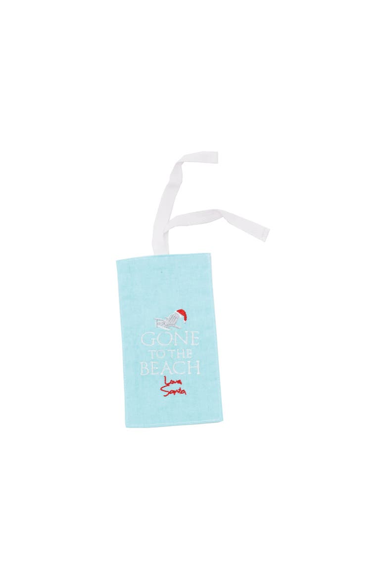 Gone To The Beach Gift Tag, Main, color, Blue
