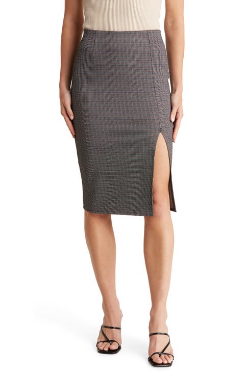 Front Slit Pencil Skirt