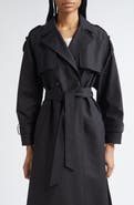 PARTOW Rory Belted Compact Cotton Trench Coat