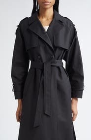 PARTOW Rory Belted Compact Cotton Trench Coat