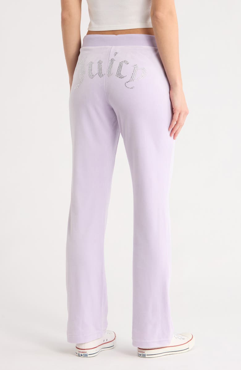 Velour Wide Leg Track Pants