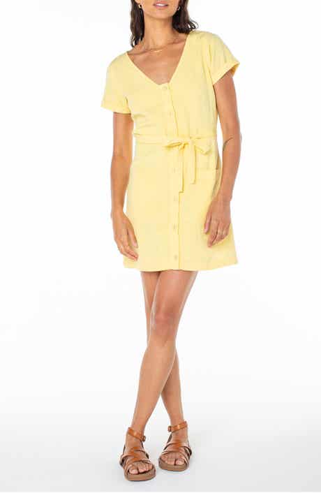 Roxy Kona Belted Button-Up Minidress