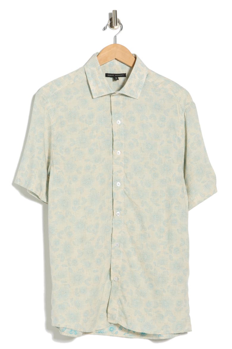 Merrick Short Sleeve Woven Shirt, Alternate, color, SOFT TEAL