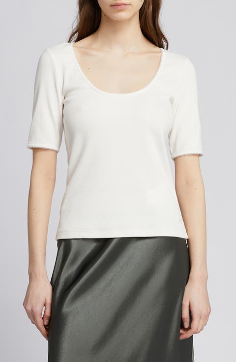 Taglio Scoop Neck Top