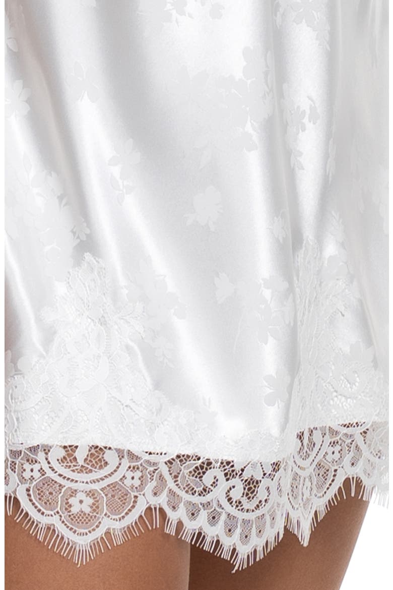 Shane Jacquard Satin Chemise, Alternate, color, IVORY