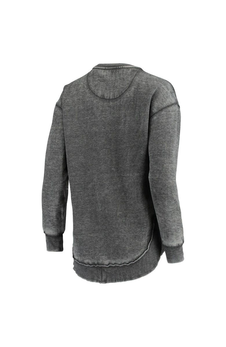 PRESSBOX Women's Pressbox Black Iowa Hawkeyes Vintage Wash Pullover Sweatshirt, Alternate, color, Black