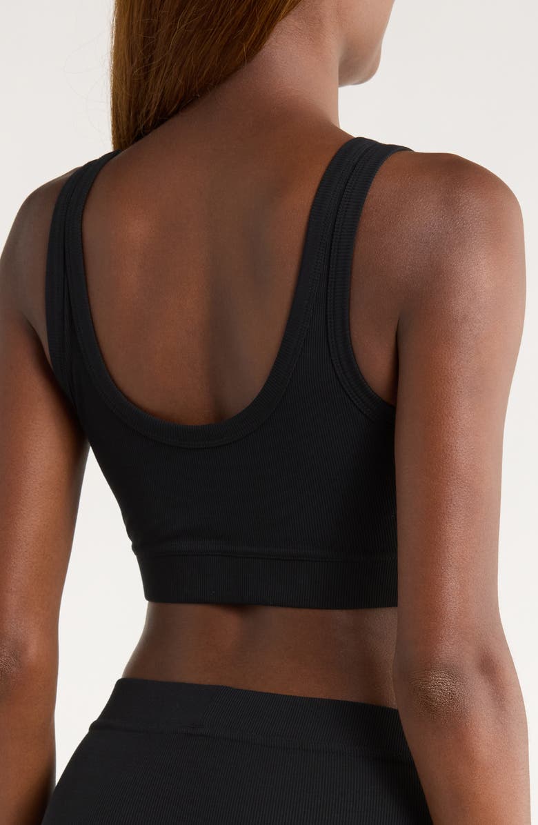 TomboyX Essentials Rib Sports Bra, Alternate, color, Black