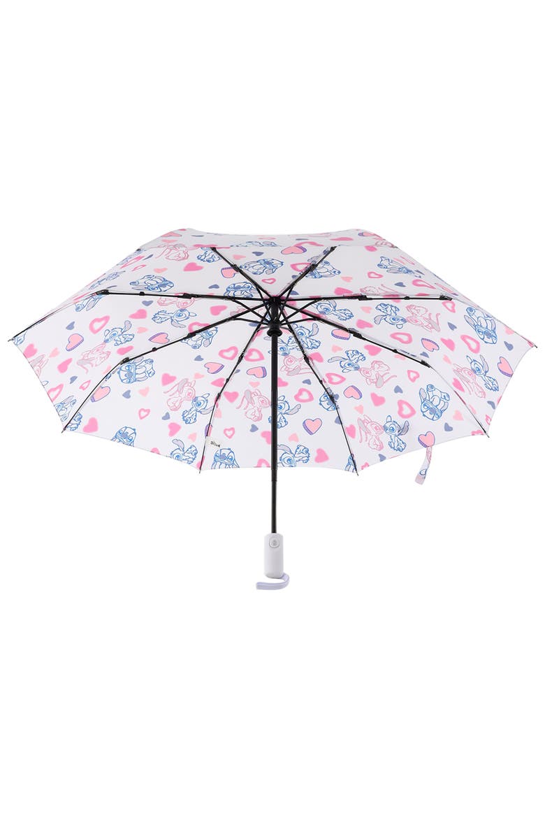 Lilo and Stitch Stitch and Angel Heart Print Compact Umbrella Officially Licensed, Alternate, color, MULTI
