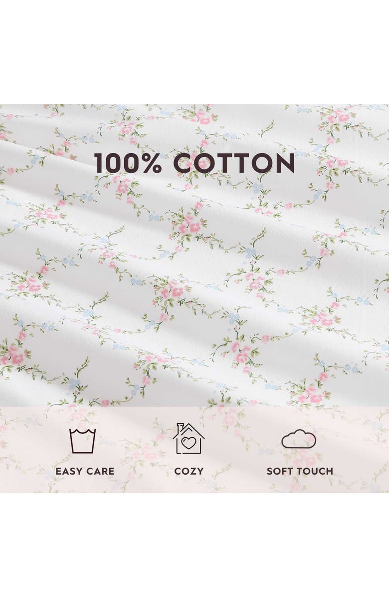 Lynda Floral Cotton Percale Sheet Set