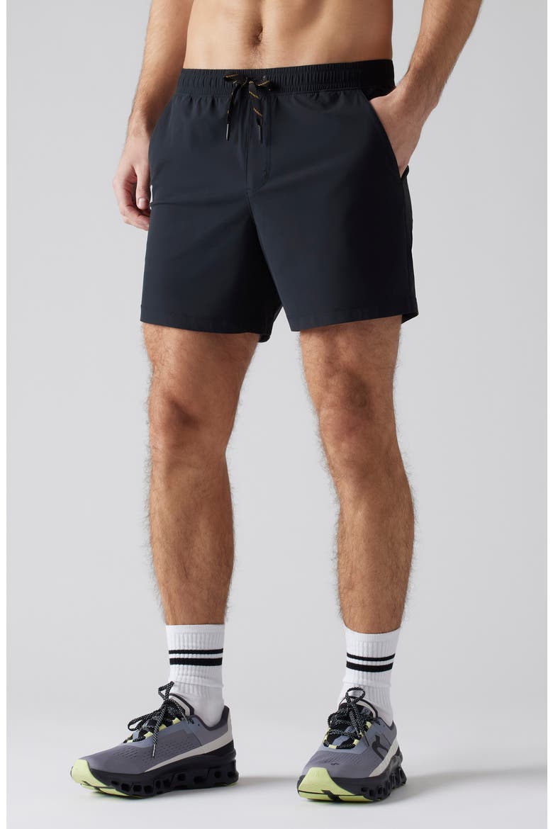 Pursuit 5-Inch Unlined Training Shorts, Main, color, BLACK