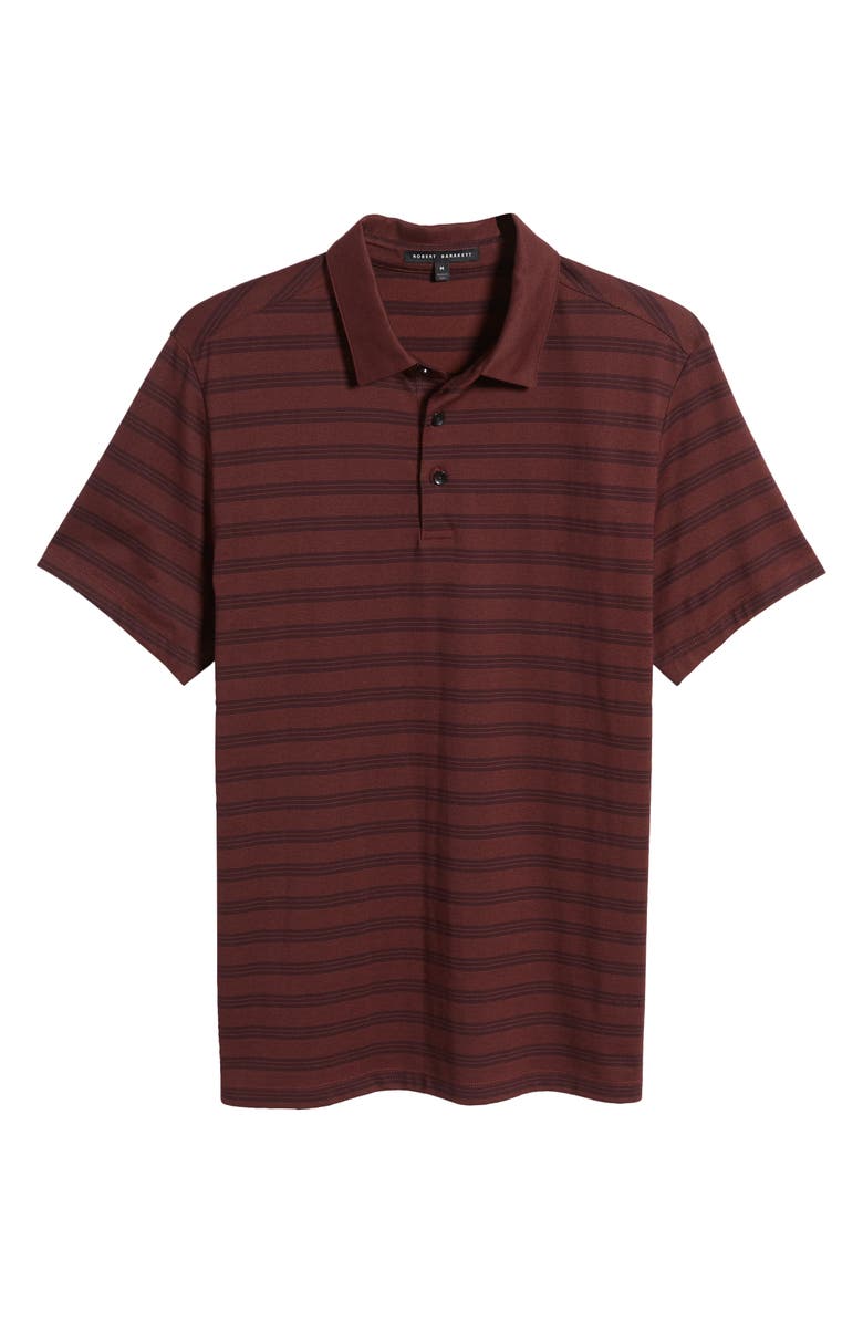 Robert Barakett Fraser Stripe Polo, Alternate, color, Red