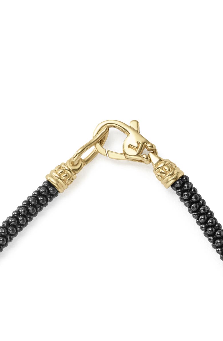 LAGOS Gold & Black Caviar Rope Bracelet, Alternate, color, Gold