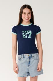 Rip Curl Kids' Surf 97 Graphic Fitted Ringer Tee