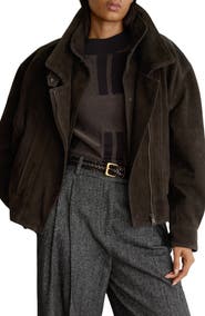 Reiss Double Layered Suede Jacket