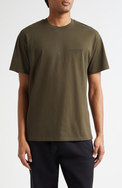 Givenchy Cotton T-shirt With Stamp Print Clothing In Green