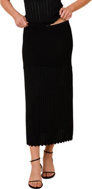 Solid & Striped Amara Rib Knit Midi Skirt