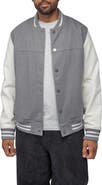 XRAY Mixed Media Faux Leather Bomber Jacket