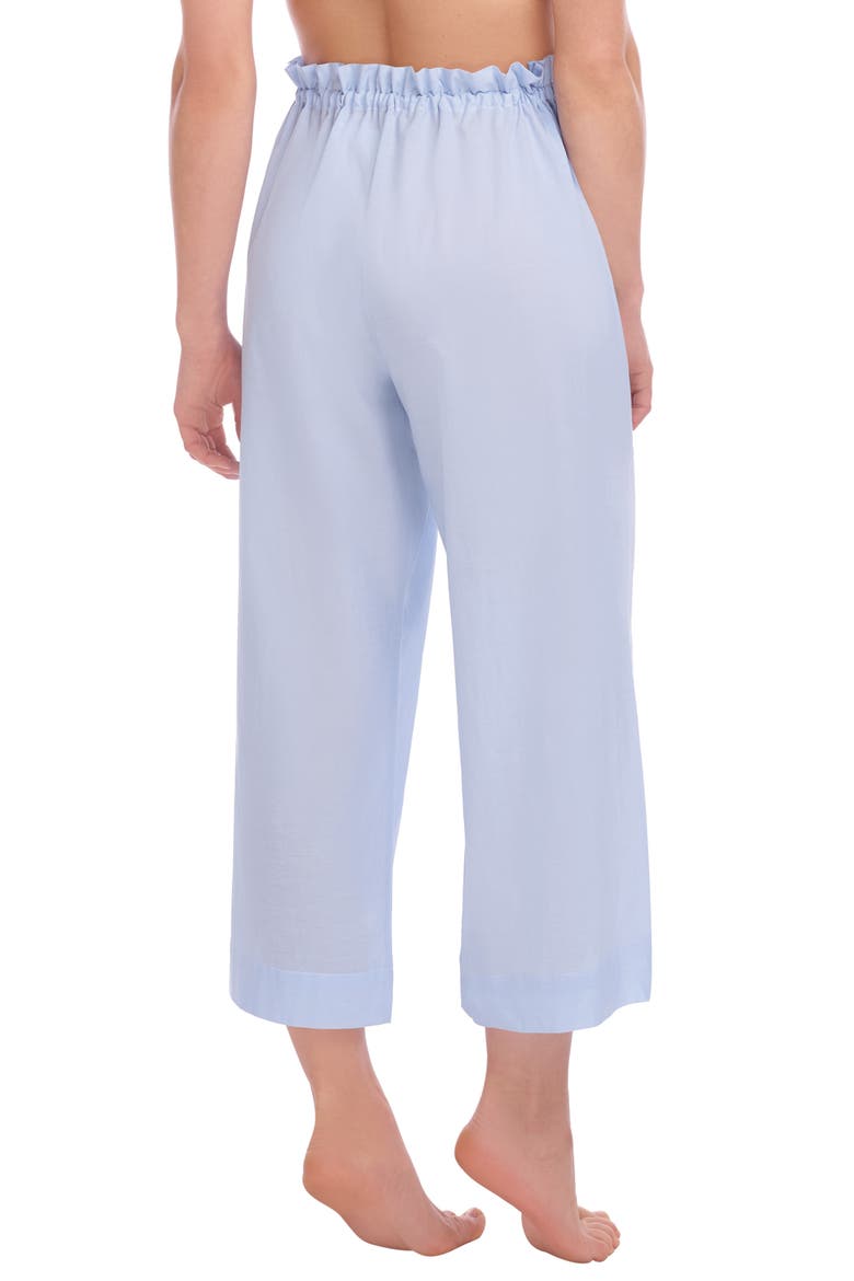 Cotton Voile Crop Pajama Pants, Alternate, color, SOFT BLUE