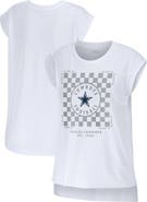 WEAR by Erin Andrews Women's WEAR by Erin Andrews White Dallas Cowboys Checker Muscle Tank Top
