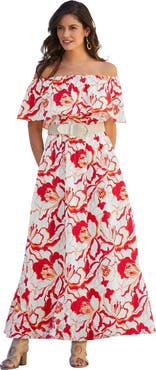Jessica London Off The Shoulder Maxi Dress