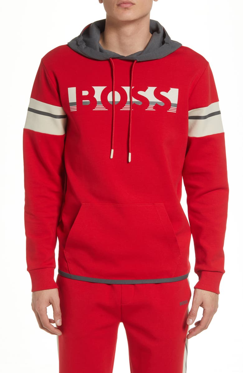BOSS Men's Logo Hoodie, Main, color, 