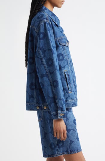 Marimekko Maridenim Murros Unikko Denim Trucker Jacket