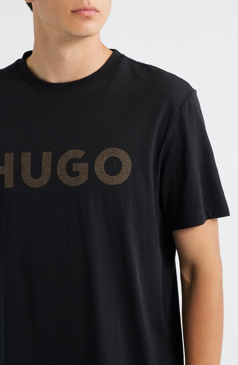 HUGO Dulivio Herringbone Logo Graphic T-Shirt, Alternate, color, 