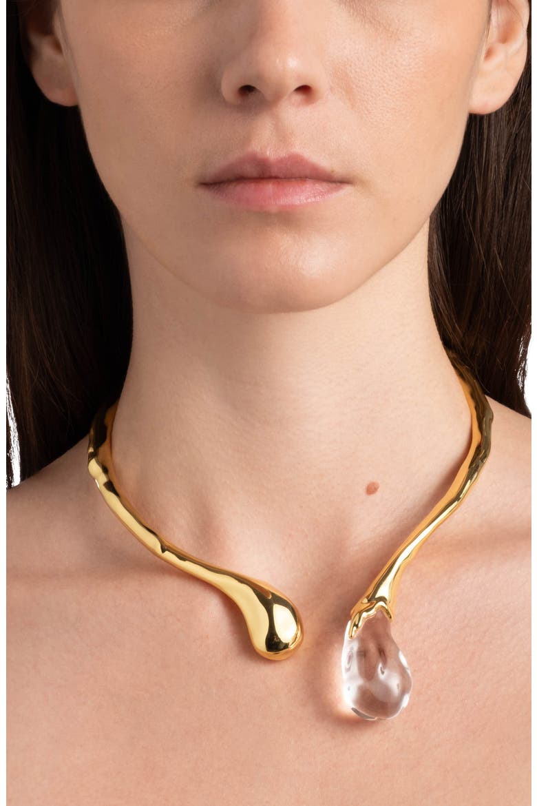 Liquid Lucite® Sprout Collar Necklace, Alternate, color, NO COLOR