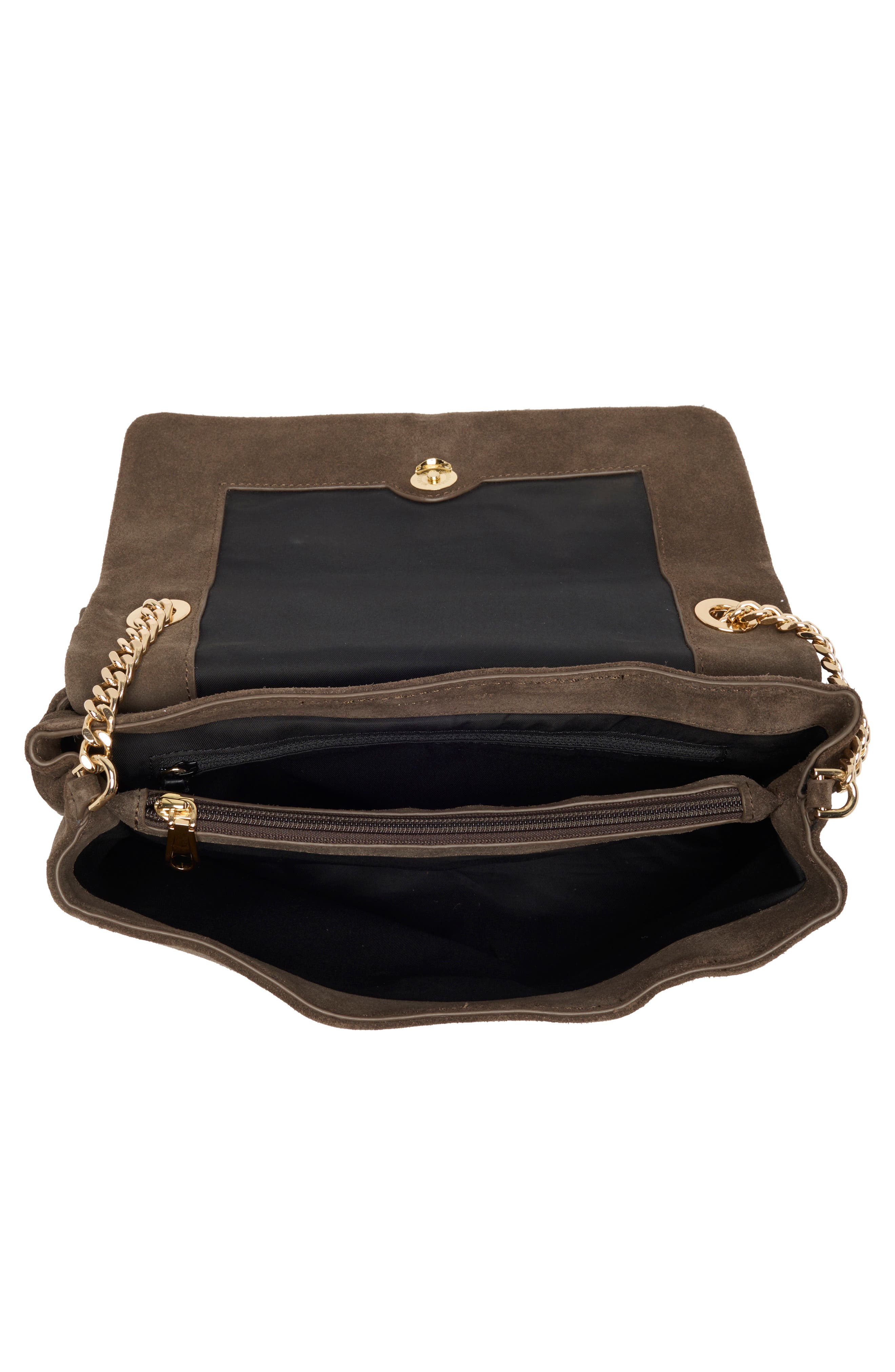 Rebecca Minkoff Edie Suede Flap Shoulder Bag, Alternate, color, 