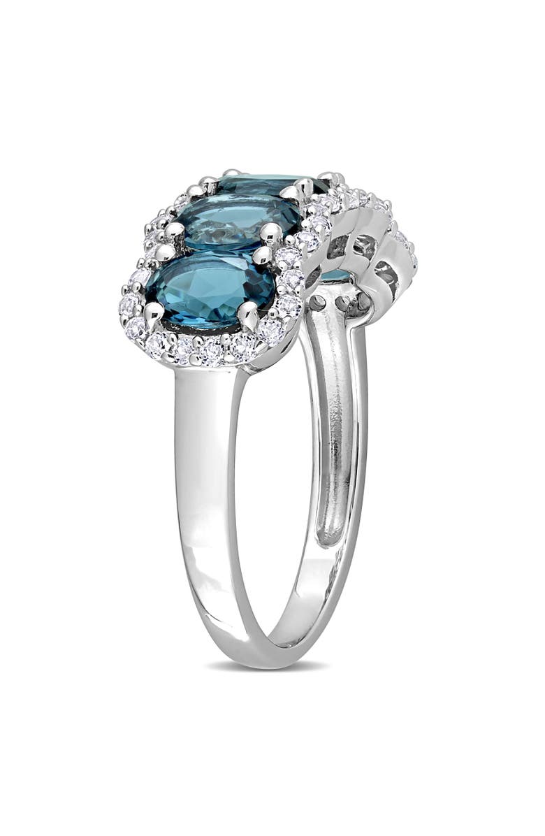 Julianna B. Gemstones Oval Semi-Eternity Ring, Alternate, color, London Blue Topaz