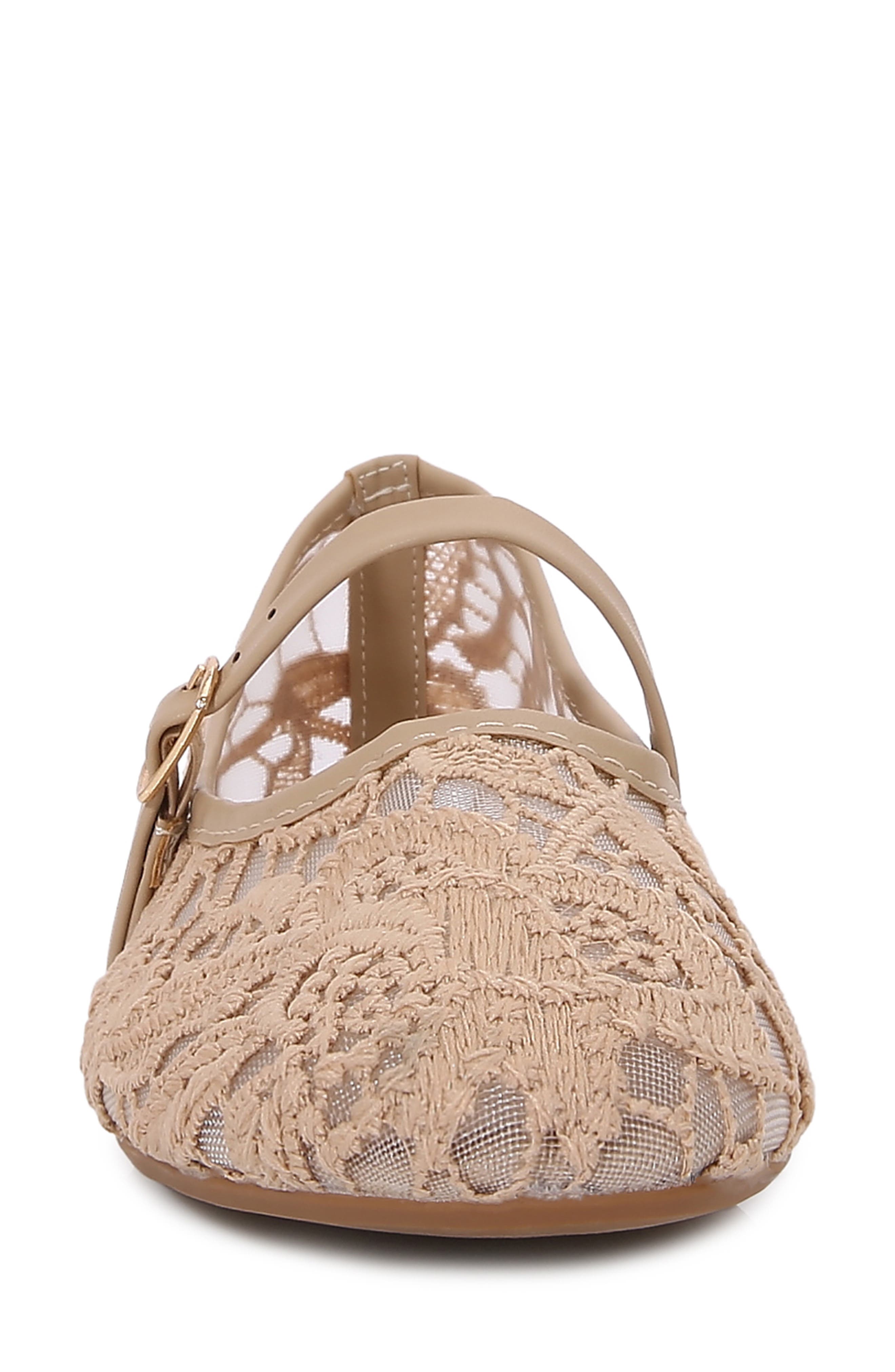 Venice Mary Jane Flat, Alternate, color, BEIGE