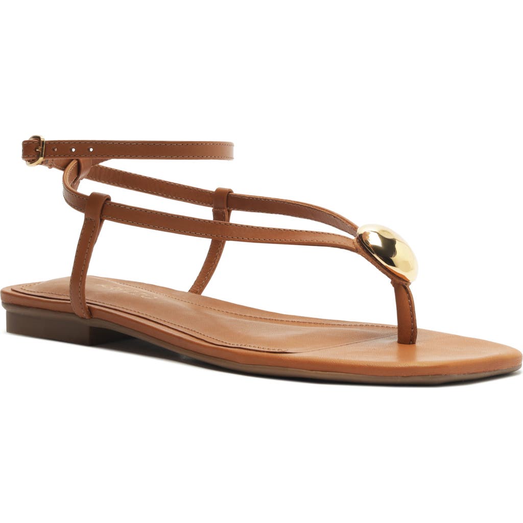 Arezzo Zuri Ankle Strap Sandal In Jungle Nut