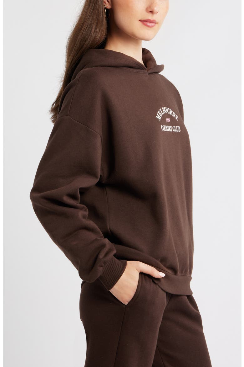 Graphic Hoodie, Alternate, color, BROWN- PINK CLUB