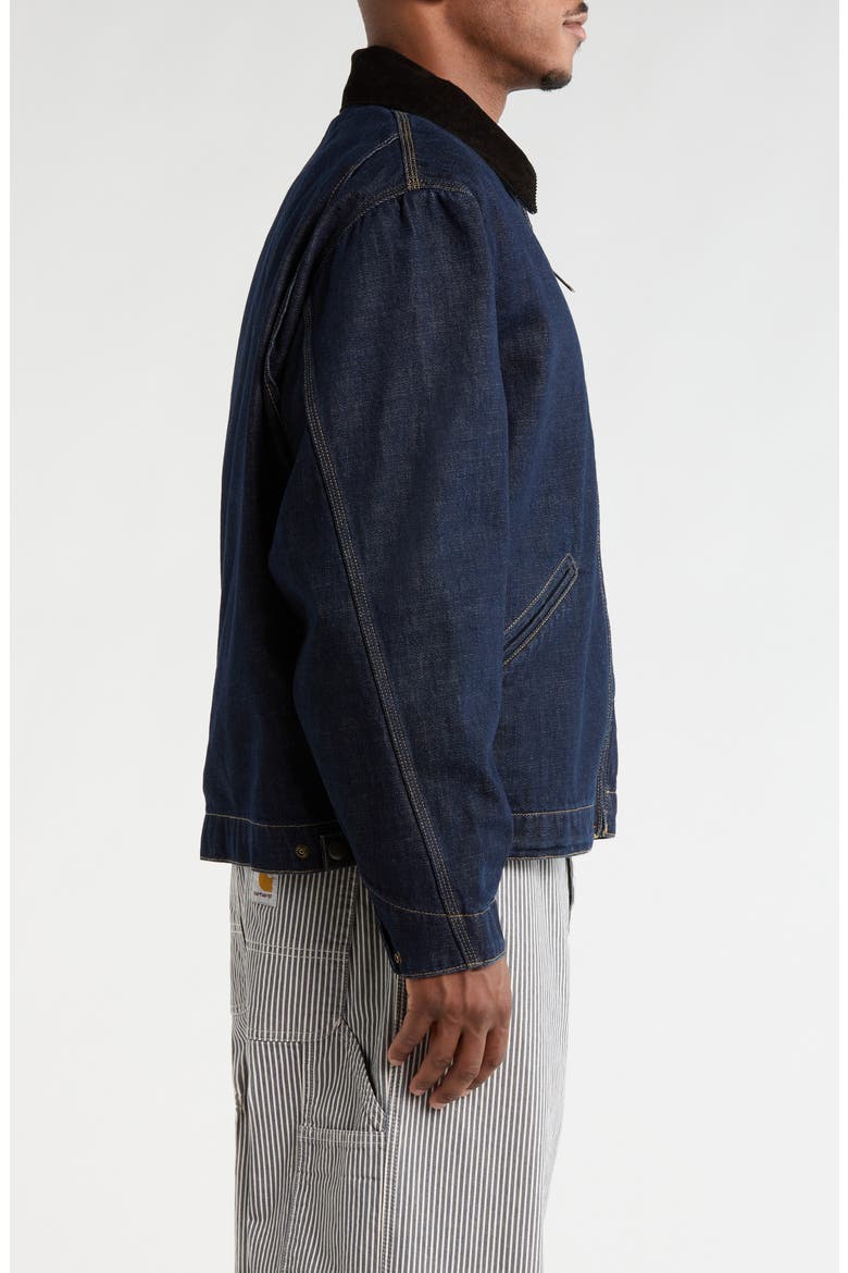 OG Detroit Denim Jacket, Alternate, color, BLUE / BLACK (RINSED)
