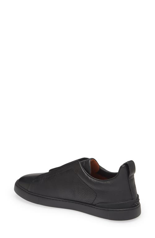 Zegna Triple Stitch Sneakers In Black