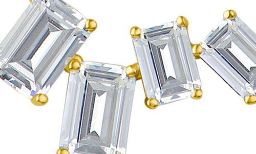 Kenneth Jay Lane Scattered Emerald Cut Cubic Zirconia Pendant Necklace