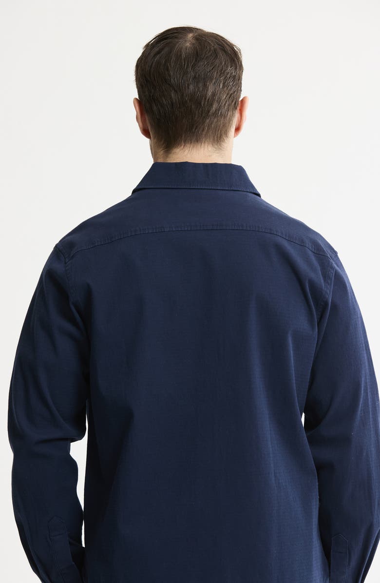 JACHS Cotton & Silk Stretch Overshirt, Alternate, color, Navy